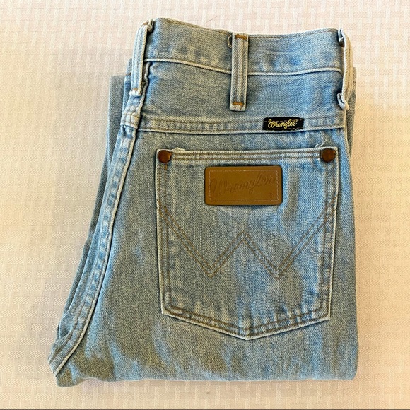 Vintage Wrangler classic style jeans, light blue, regular cowboy cut fit - Picture 3 of 10